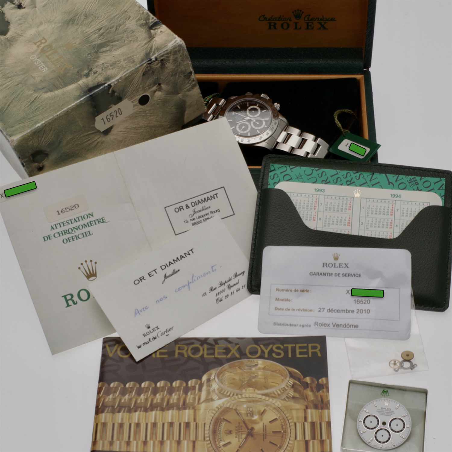 Rolex Daytona 16520 X series Inverted 6 One owner 1993 rolex-daytona-16520-serieX91-8