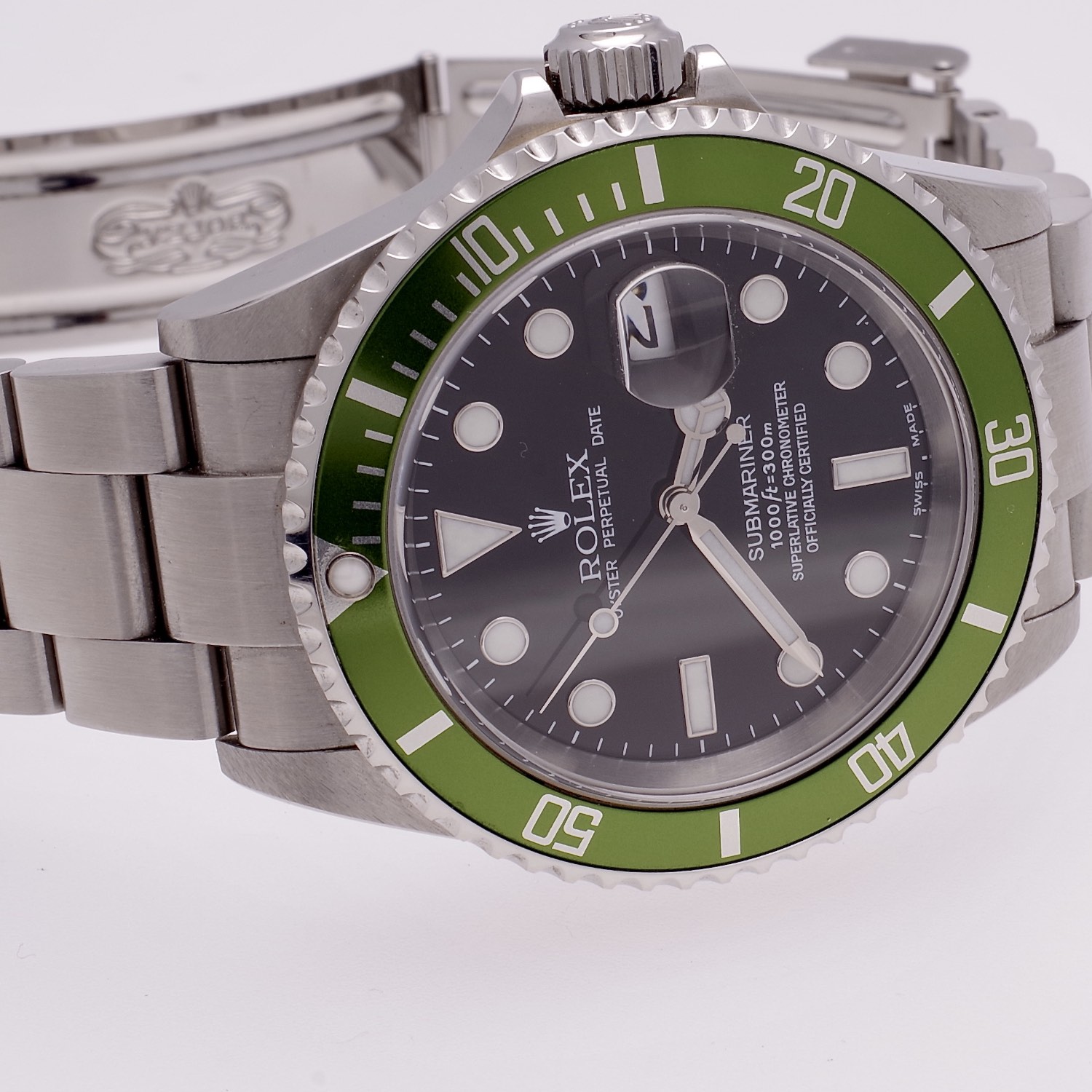 Rolex Submariner Kermit 16610LV Green Bezel 40mm Steel Watch M Series 2008  MK VI