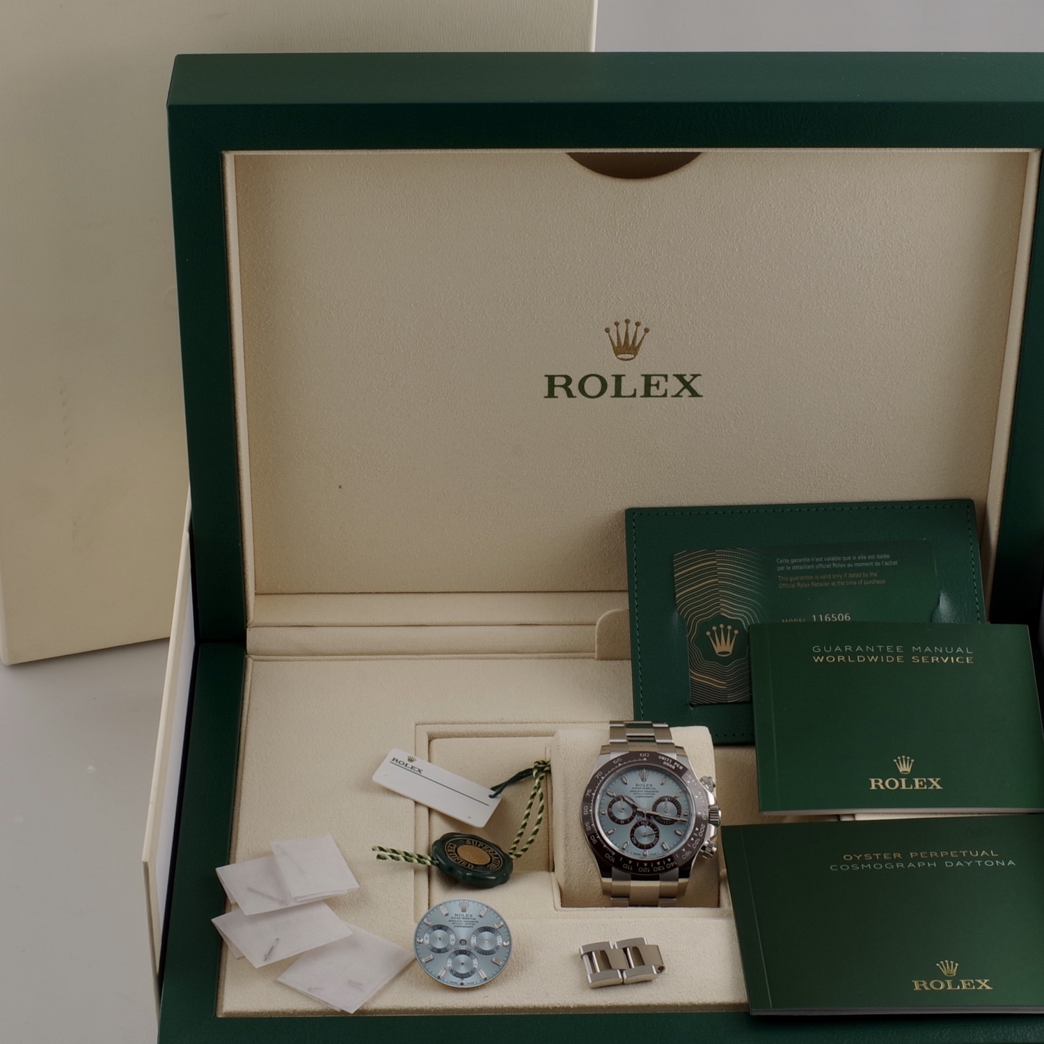 Rolex Daytona 116506 2 dials  with ice blue  diamond baguette new unworn rolex-daytona-116506-2022-7