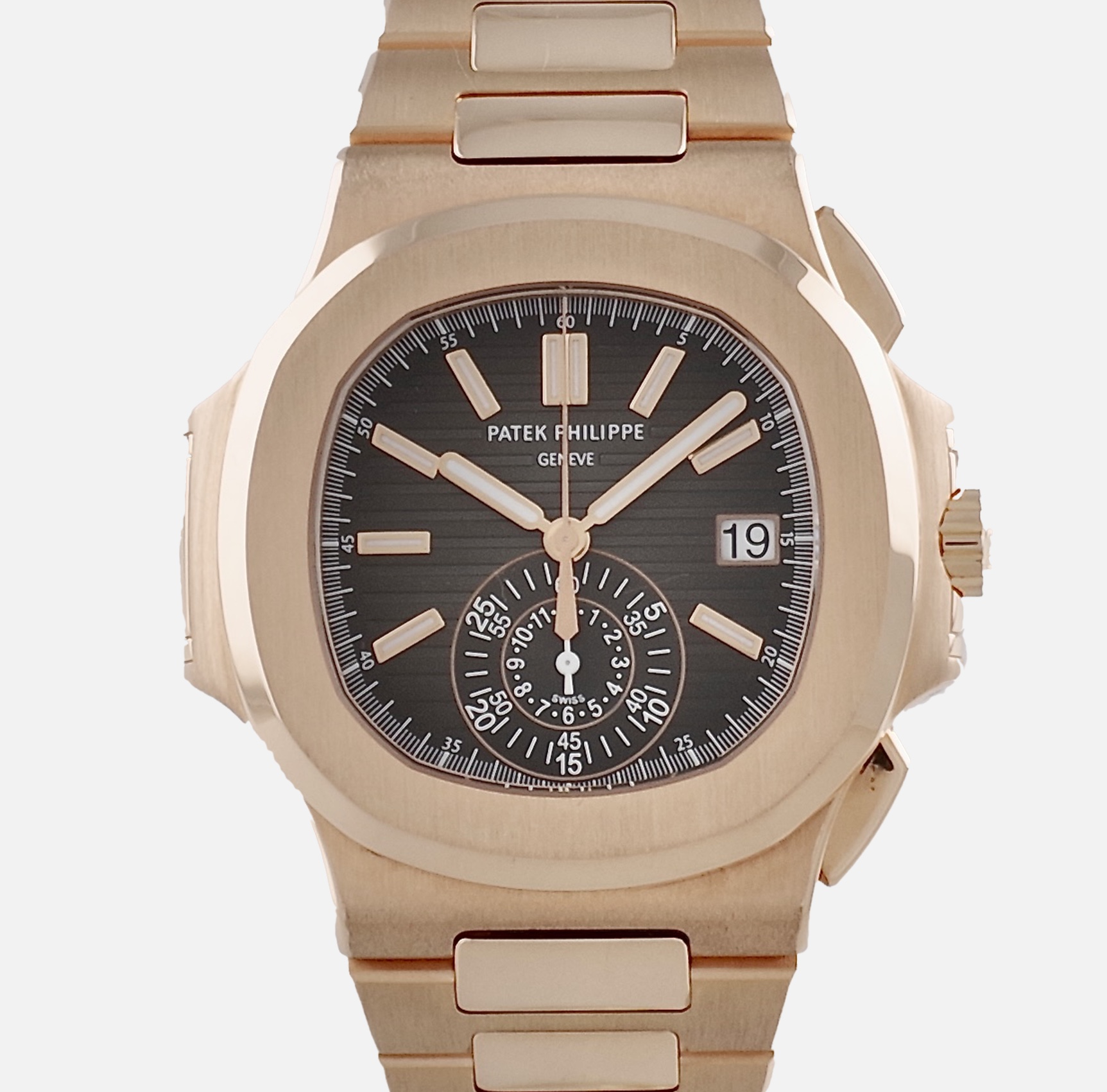 Patek Philippe Nautilus 5980/1R-001 18k pink gold chronograph