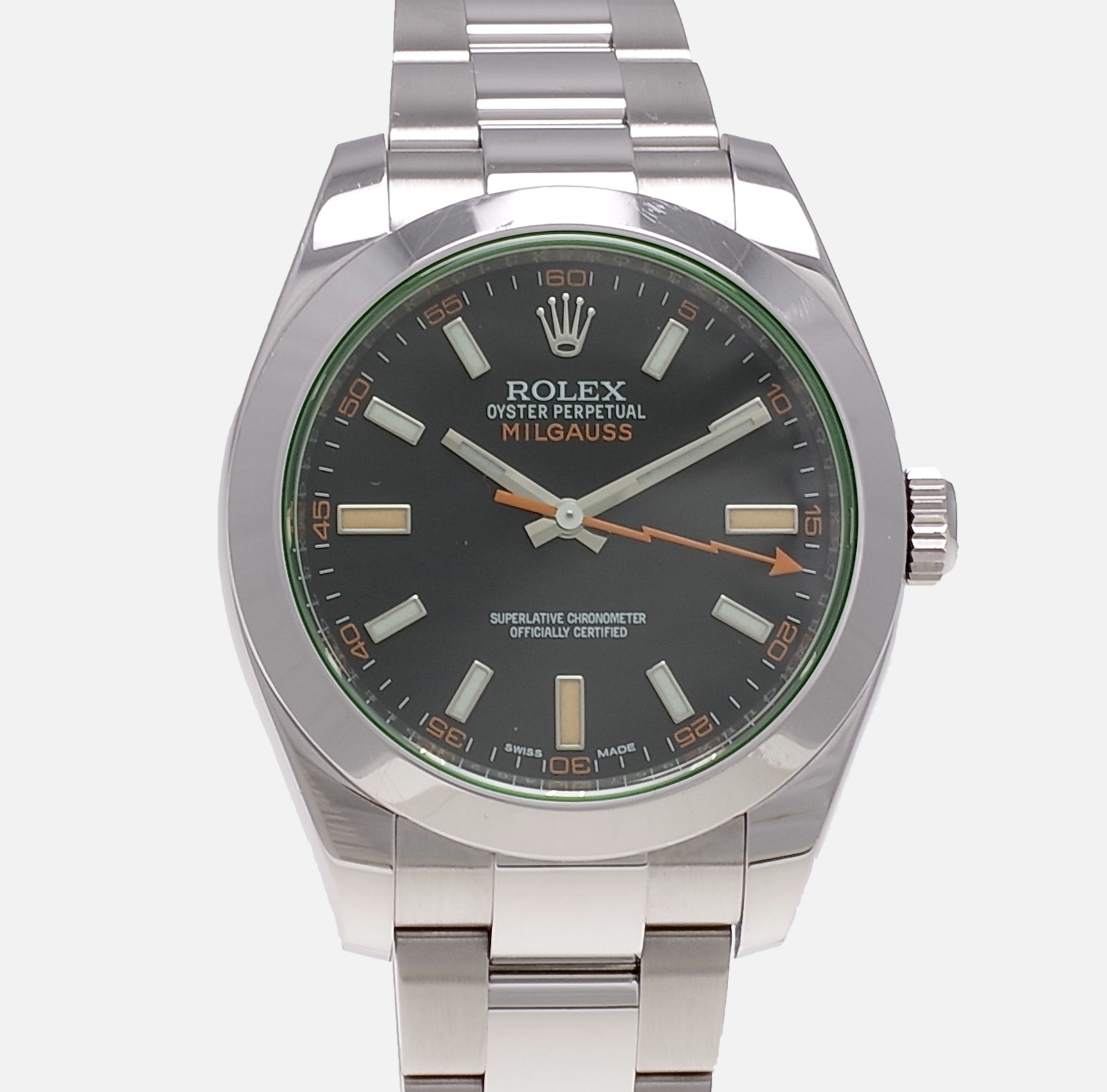 Rolex : Milgauss - 116400GV green crystal