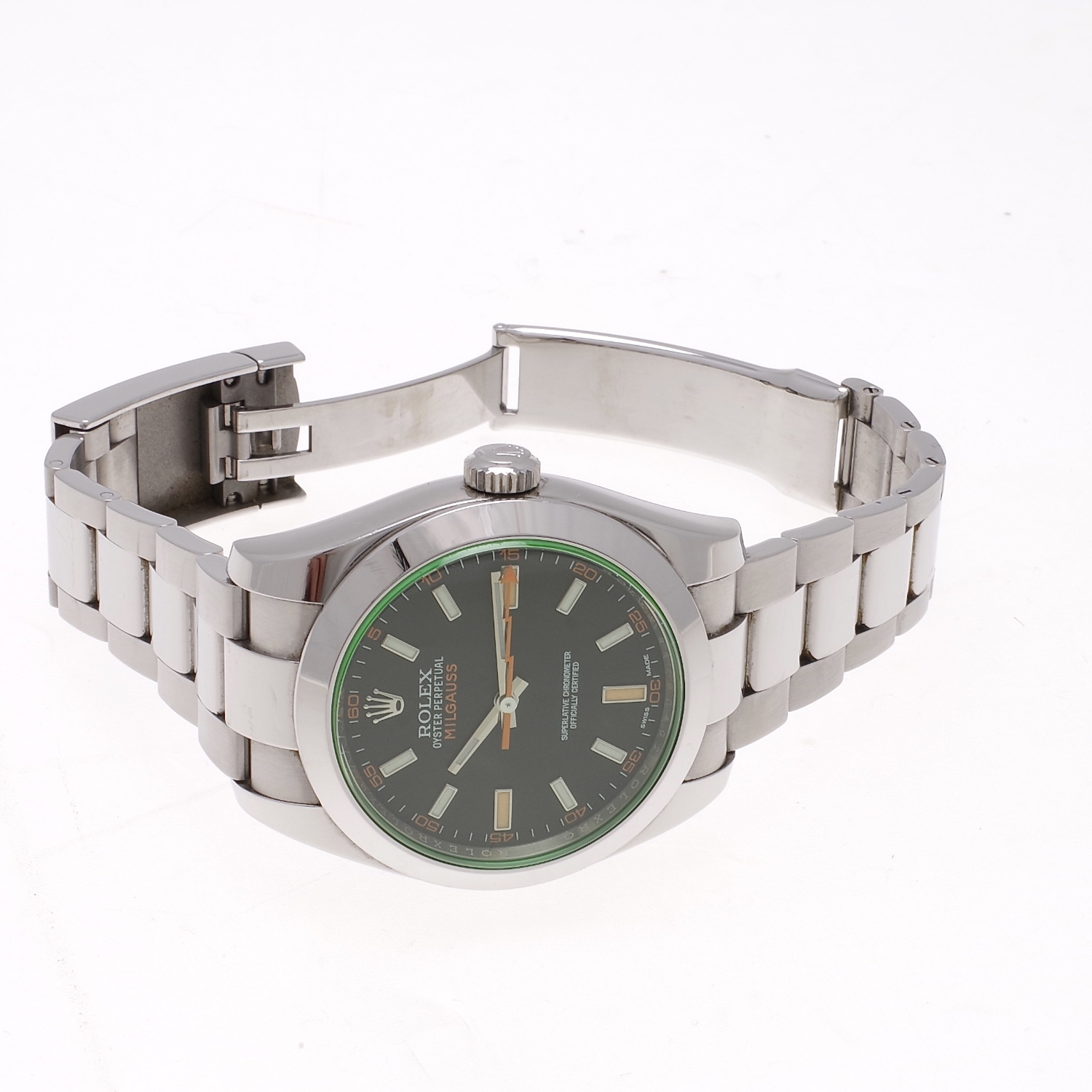 Rolex Milgauss 116400GV green crystal rolex-milgauss-116400GV-2015-2