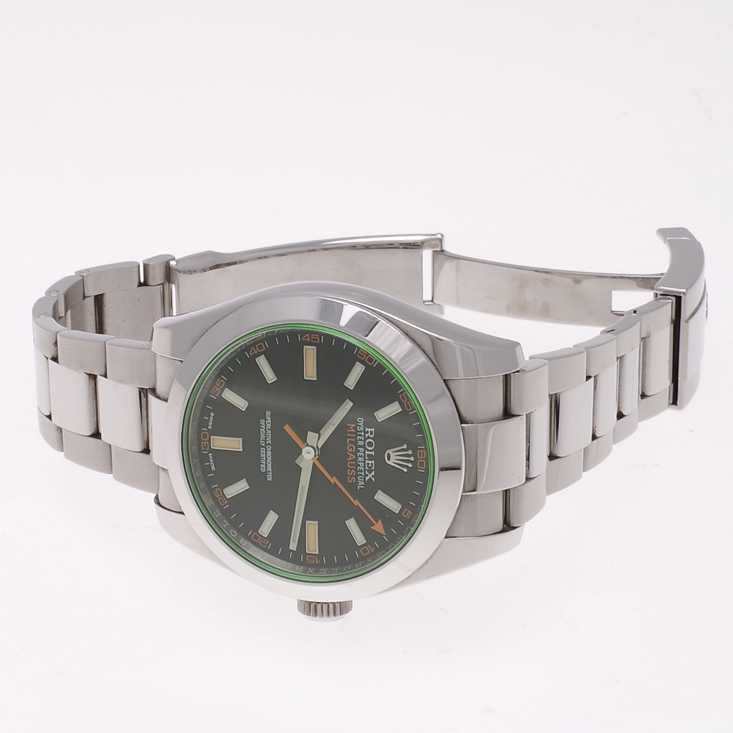 Rolex Milgauss 116400GV green crystal rolex-milgauss-116400GV-2015-6