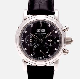 Patek Philippe : Grandes Complications - Perpetual Calendar Chronograph Split-seconds  5004P diamonds index